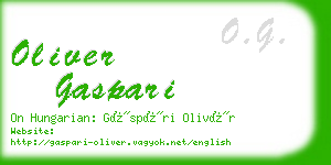 oliver gaspari business card